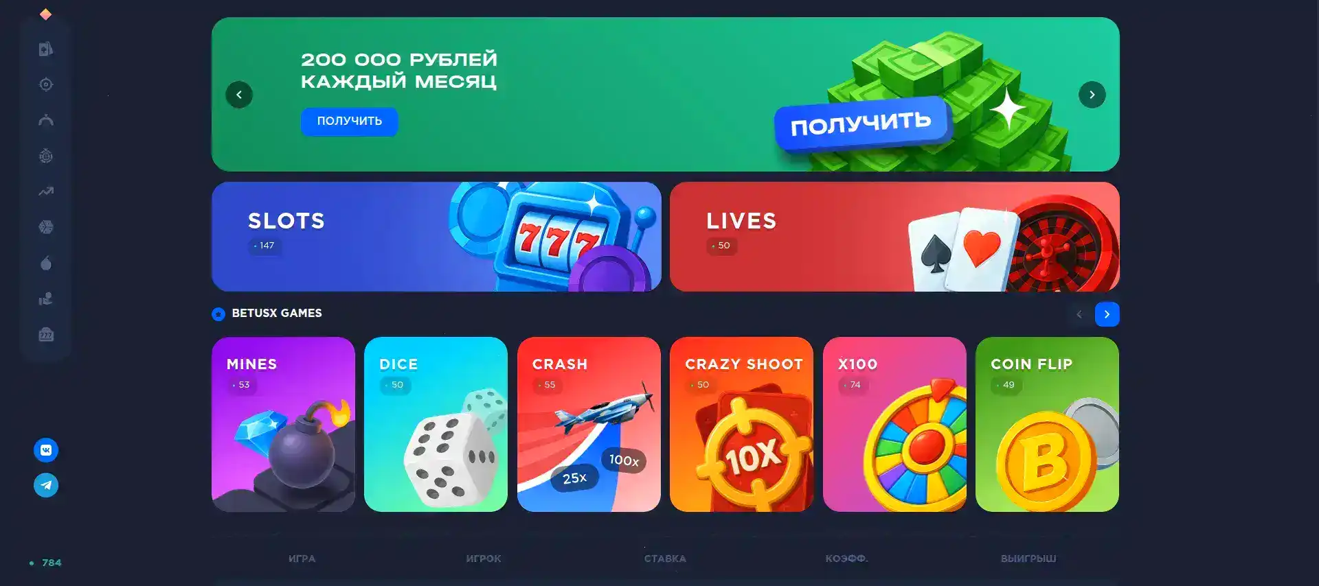 Популярные слоты в казино Coins Game